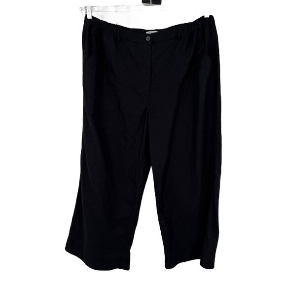 Max Studio pants wide leg trousers linen black size 3X - Picture 1 of 6